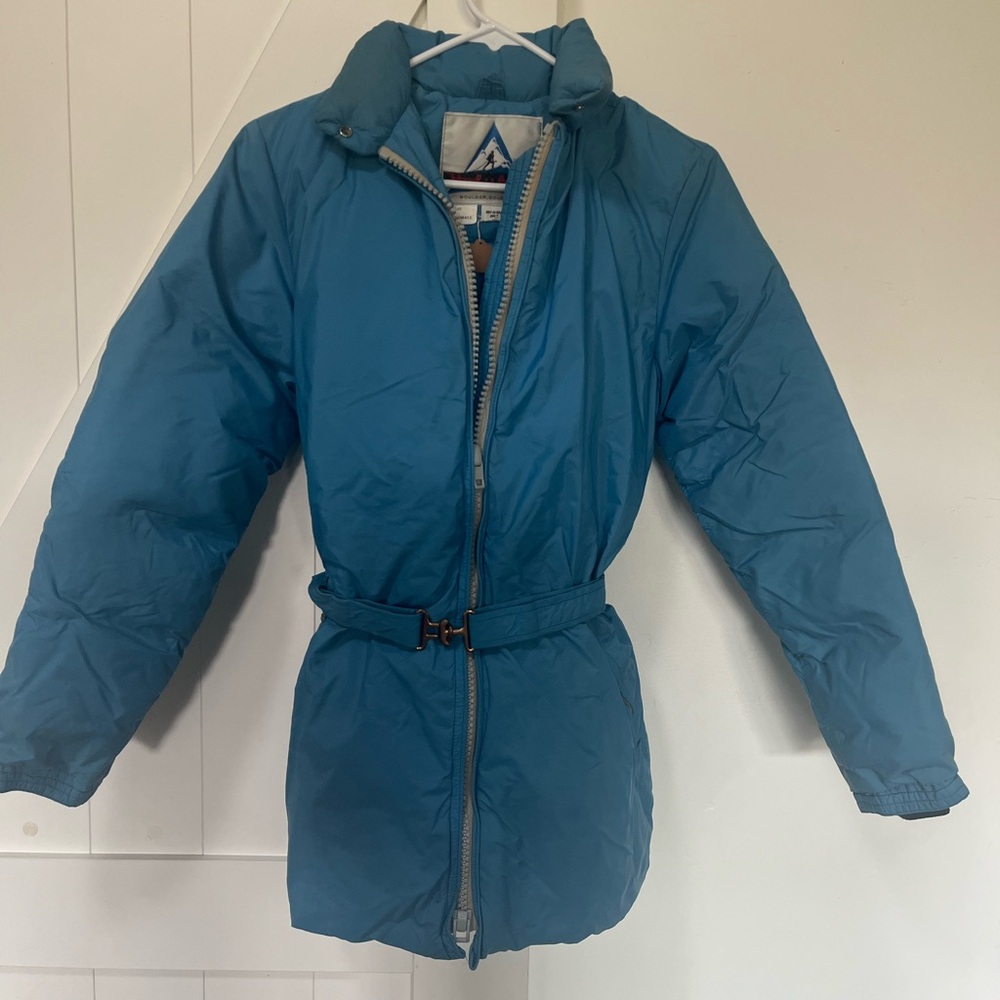 Vintage Women's Light Blue Ski & Snow Jacket